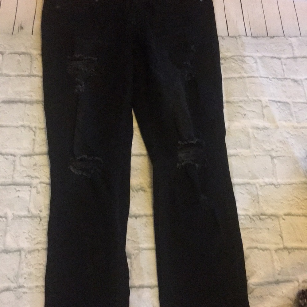 🍁🍁black jeans holes large 12/14